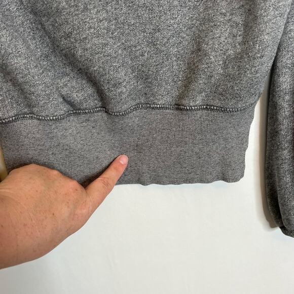Converse Womens XSmall Gray Sweatshirt Hoodie XS Cropped Long Sleeve Top Cotton - Picture 5 of 10